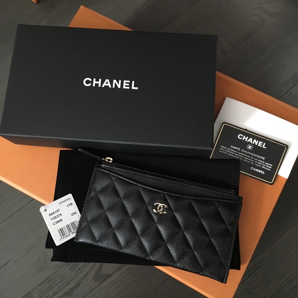 Authentic Chanel Zip Pouch Wallet - Picture 1 of 9